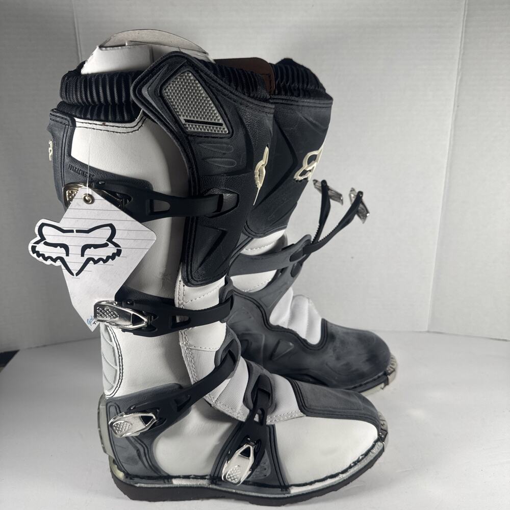 NOS Fox Motion Motocross Boots Size 8 Brown, Grey, White Buckles Women’s Faded